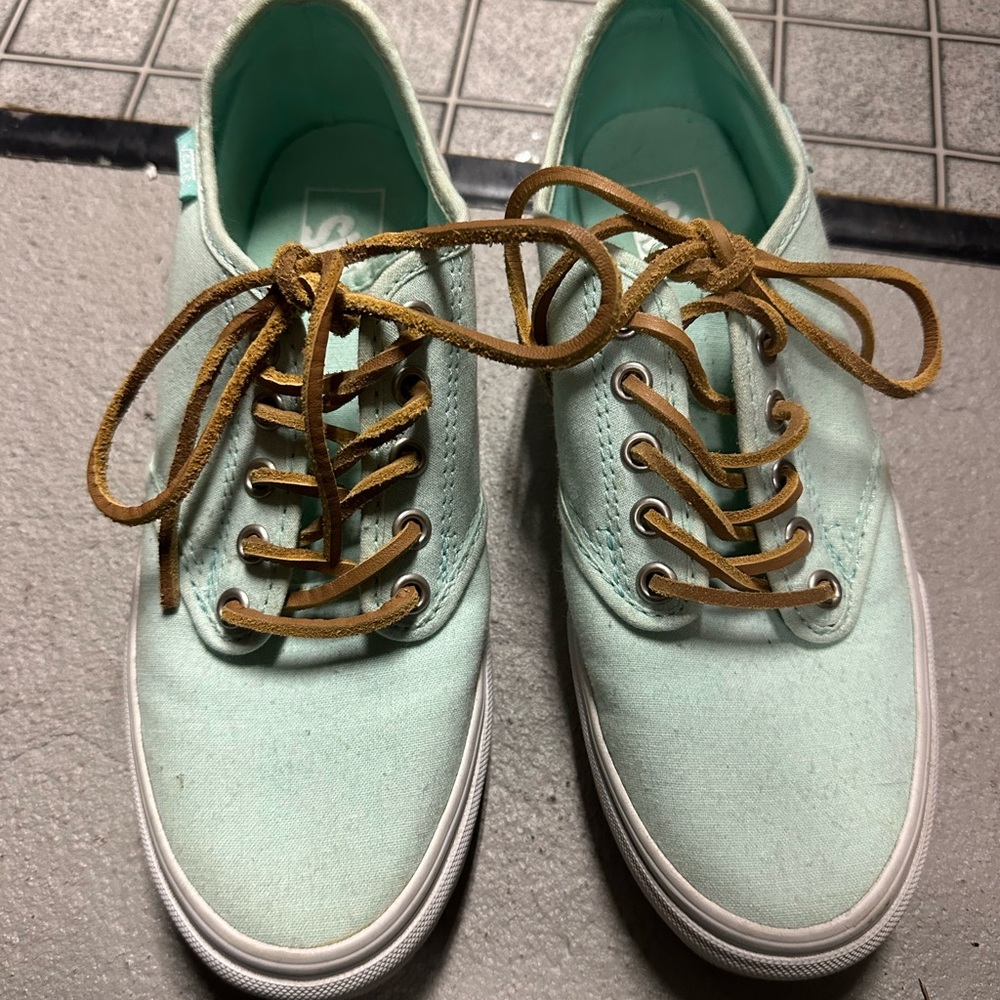 Vans Women's Mint Green Canvas Sneakers